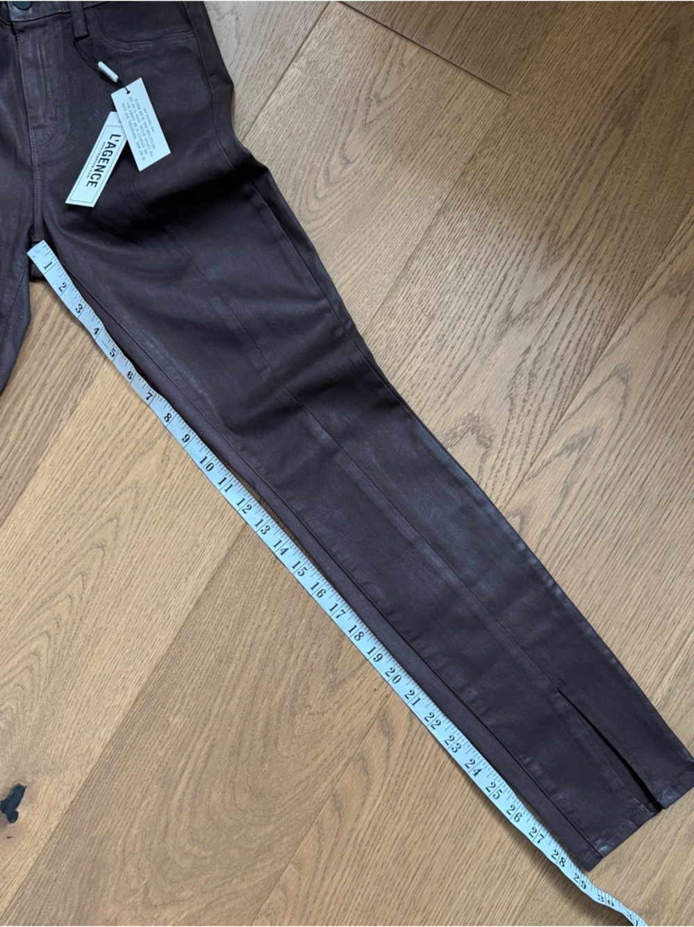 L’Agence Jyothi Coated High-Rise Skinny Jeans - Size 26 - NWT - Cocoa Coated - Picture 11 of 13